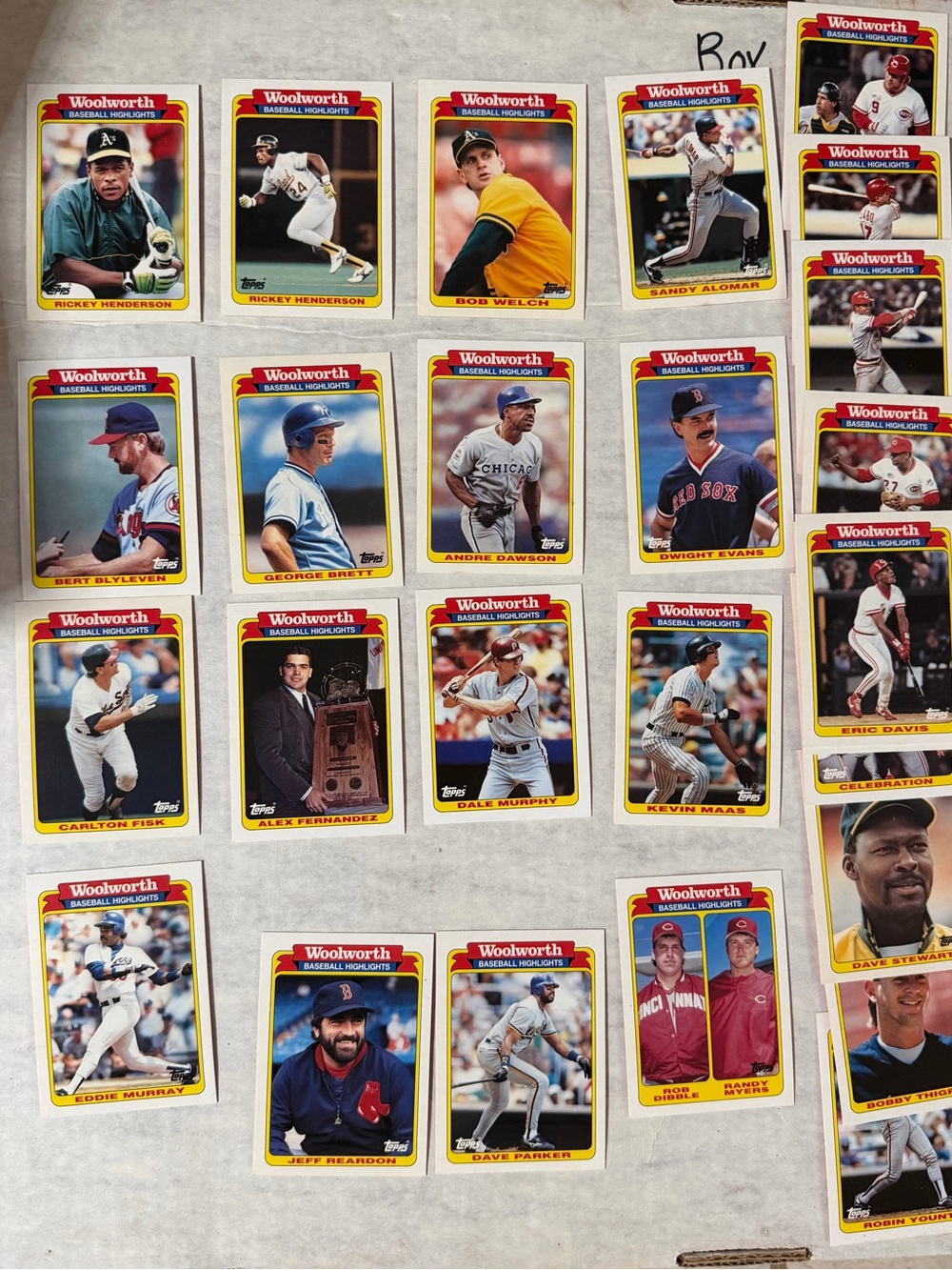 1991 Woolworth Baseball Card Lot of 27